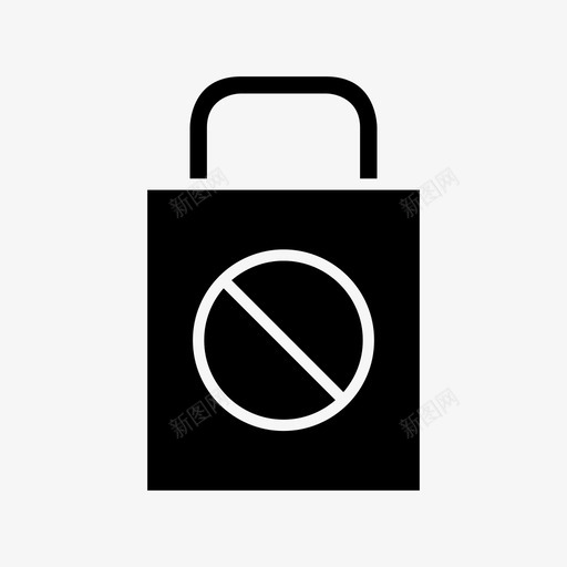 购物袋透明电子商务图标svg_新图网 https://ixintu.com 字形 电子商务 购物 购物袋 透明