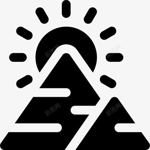金字塔埃及21填充图标svg_新图网 https://ixintu.com 埃及 填充 金字塔
