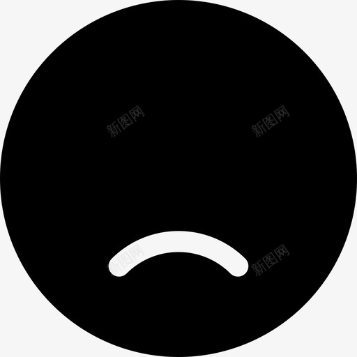悲伤脸不高兴图标svg_新图网 https://ixintu.com 不高兴 悲伤 愁容 沮丧 满脸
