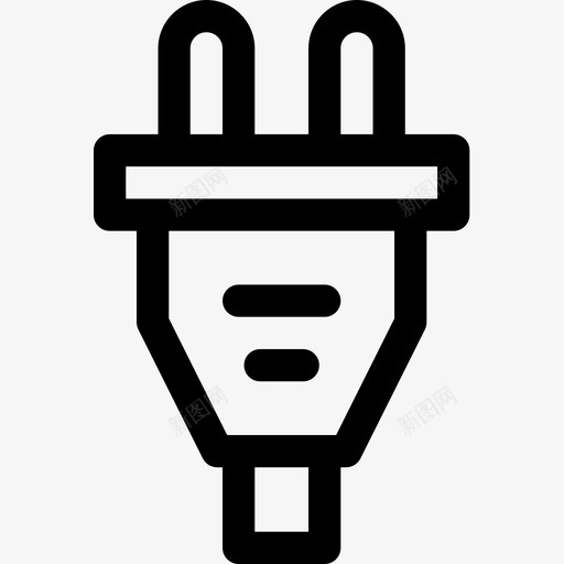 插头可持续能源35线性图标svg_新图网 https://ixintu.com 可持续能源35 插头 线性
