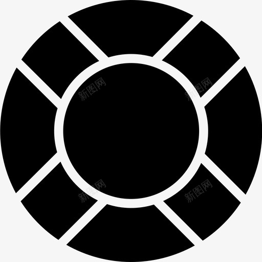救生圈夏季65实心图标svg_新图网 https://ixintu.com 夏季 实心 救生圈