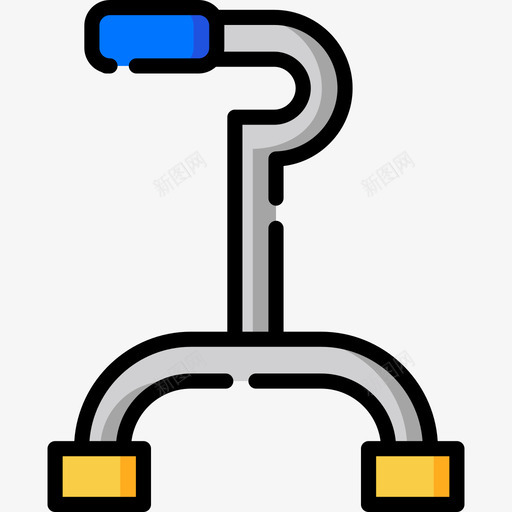 手杖治疗13线颜色图标svg_新图网 https://ixintu.com 手杖 治疗 颜色