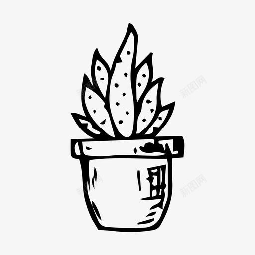 植物盆栽花卉室内植物图标svg_新图网 https://ixintu.com 室内植物 植物 植物盆栽 自然 花卉