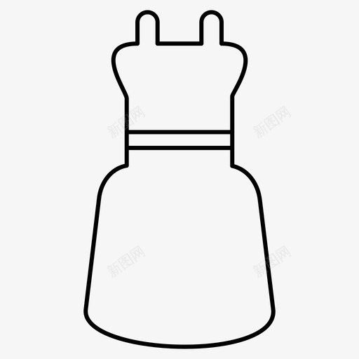 上衣衣服连衣裙图标svg_新图网 https://ixintu.com 上衣 套装 女式 时尚 线条 细线 衣服 连衣裙