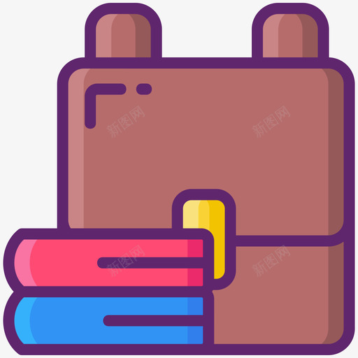 返校网络教育29线性色彩图标svg_新图网 https://ixintu.com 线性 网络教育 色彩 返校