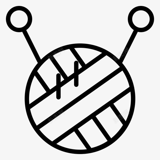 球羊毛球针织图标svg_新图网 https://ixintu.com 图案 纱线 羊毛 针织