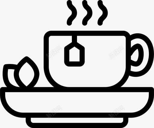 茶杯东方美食3直系图标svg_新图网 https://ixintu.com 东方美食3 直系 茶杯