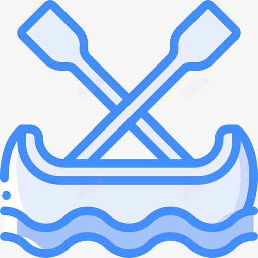独木舟空档年蓝色图标svg_新图网 https://ixintu.com 独木舟 空档 蓝色