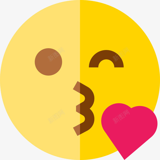 吻表情11平淡图标svg_新图网 https://ixintu.com 平淡 表情