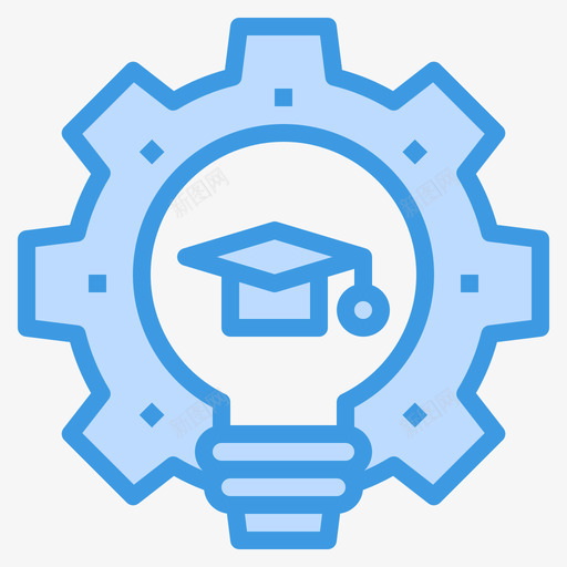 工程师教育和学习15蓝色图标svg_新图网 https://ixintu.com 学习 工程师 教育 蓝色