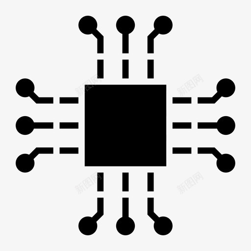 电路板计算机硬件数字芯片图标svg_新图网 https://ixintu.com 主板 数字芯片 电路板 科技 计算机硬件