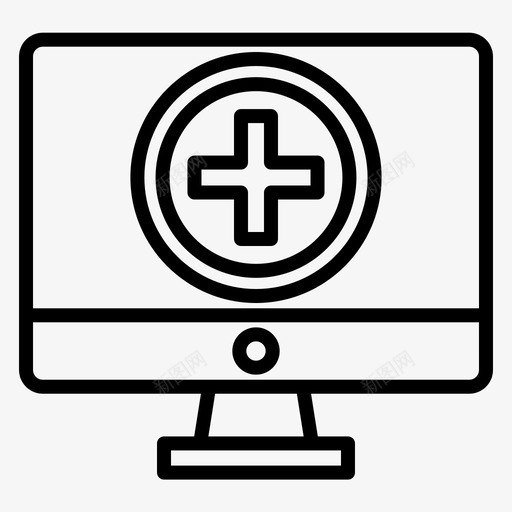 监视器计算机医疗保健图标svg_新图网 https://ixintu.com plus 医疗 医疗保健 常规 监视器 线路 计算机