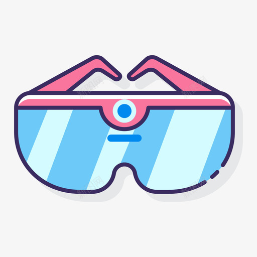 Vr眼镜教育娱乐线性颜色图标svg_新图网 https://ixintu.com Vr眼镜 教育娱乐 线性颜色
