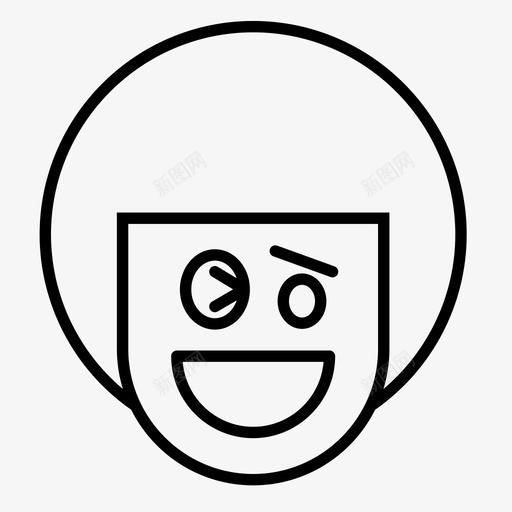男孩脸头图标svg_新图网 https://ixintu.com 头 微笑 担心 男孩 男孩表情符号1行 脸