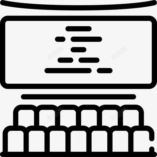 文化电影3线性图标svg_新图网 https://ixintu.com 文化 电影 线性
