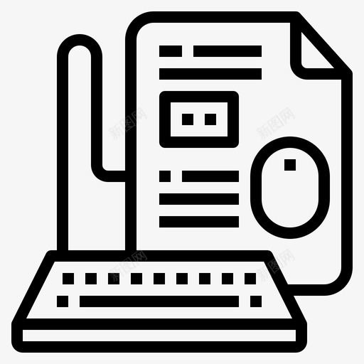 网页计算机技术20线性图标svg_新图网 https://ixintu.com 线性 网页设计 计算机技术20