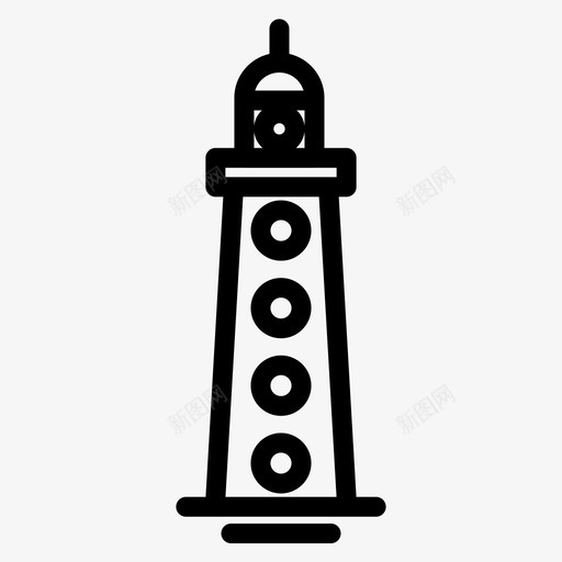 建筑地标纪念碑图标svg_新图网 https://ixintu.com 东京 加粗 地标 塔楼 建筑 旅游 粗线条 纪念碑