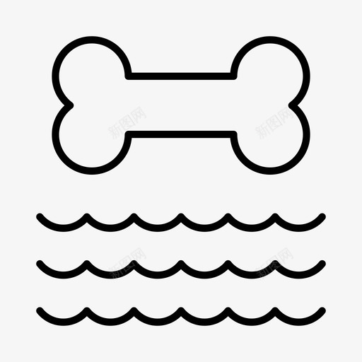 狗狗海滩狗海滩动物图标svg_新图网 https://ixintu.com 公园 动物 宠物 标牌 海滩 狗狗