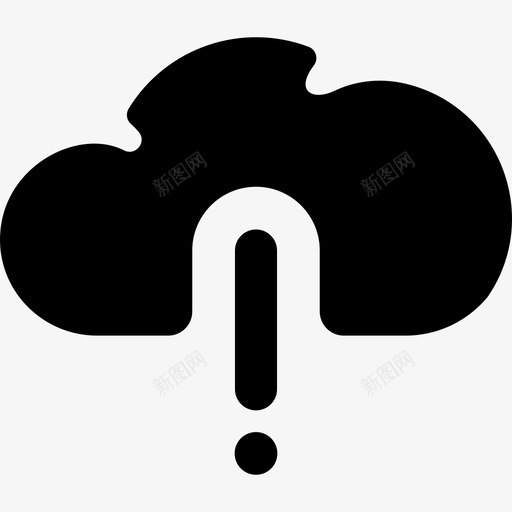 警报云网络2填充图标svg_新图网 https://ixintu.com 云网 填充 网络 警报