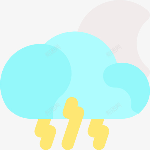 暴风雨天气251平坦图标svg_新图网 https://ixintu.com 天气251 平坦 暴风雨
