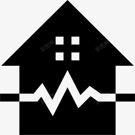 地震自然灾害20填充图标svg_新图网 https://ixintu.com 地震 填充 自然灾害