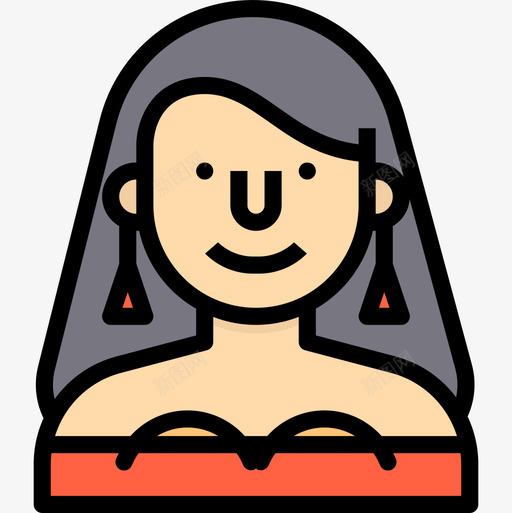 女商人头像63线性颜色图标svg_新图网 https://ixintu.com 商人 头像 线性 颜色