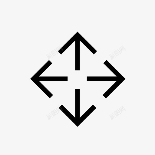 平移屏幕所有方向滚动图标svg_新图网 https://ixintu.com 功能 屏幕 平移 所有 方向 滚动