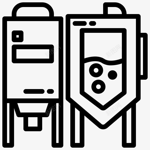 酿酒厂酿造啤酒直列式图标svg_新图网 https://ixintu.com 直列式 酿造啤酒 酿酒厂