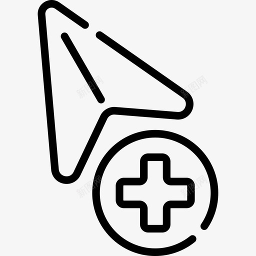 加法选择和光标11线性图标svg_新图网 https://ixintu.com 光标 加法 线性 选择