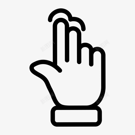 手点击双图标svg_新图网 https://ixintu.com 双 左 手 手指 点击 触摸 触摸手势
