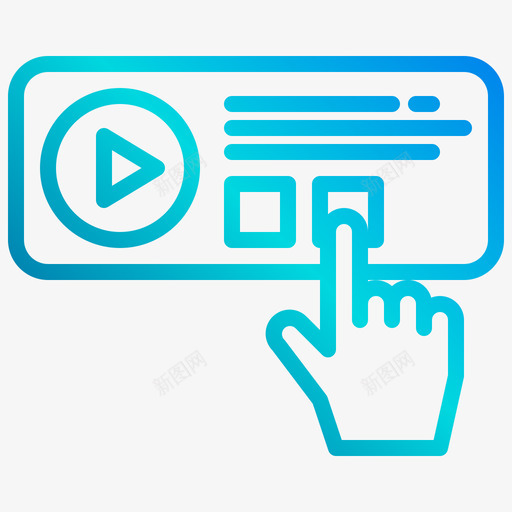 音乐播放器音视频1线性梯度图标svg_新图网 https://ixintu.com 播放器 梯度 线性 音乐 音视频