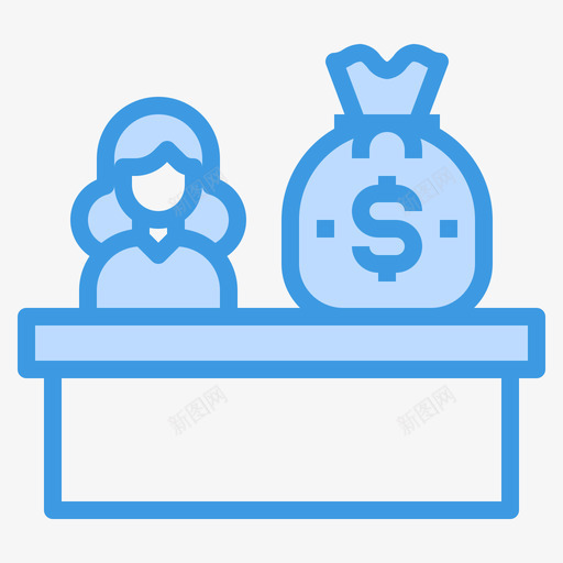 会计会计36蓝色图标svg_新图网 https://ixintu.com 会计 蓝色