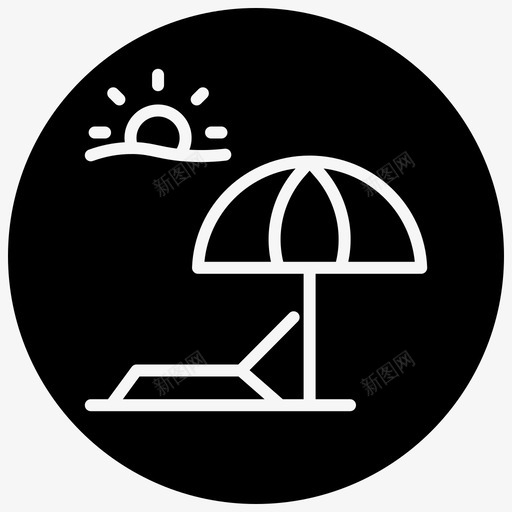 海滩度假村假日暑假图标svg_新图网 https://ixintu.com 假日 夏季2线正前方 暑假 海滩度假村 雨伞