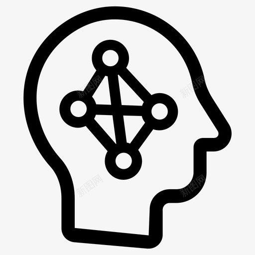 逻辑人工智能思维图标svg_新图网 https://ixintu.com 人工智能 思维 逻辑