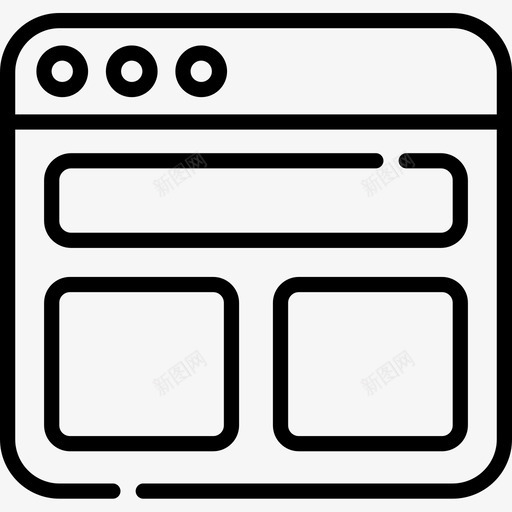 浏览器响应式50线性图标svg_新图网 https://ixintu.com 响应 浏览器 线性 设计