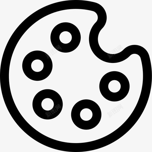 调色板手工艺品3线性图标svg_新图网 https://ixintu.com 手工艺品3 线性 调色板