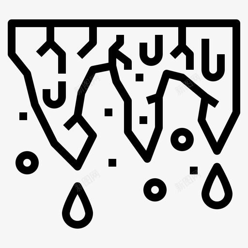 冰柱冬季82线性图标svg_新图网 https://ixintu.com 冬季 冰柱 线性
