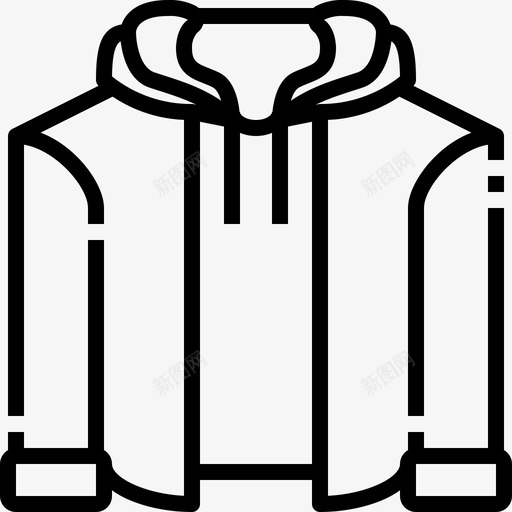 连帽衫衣服夹克图标svg_新图网 https://ixintu.com 夹克 毛衣 衣服 连帽