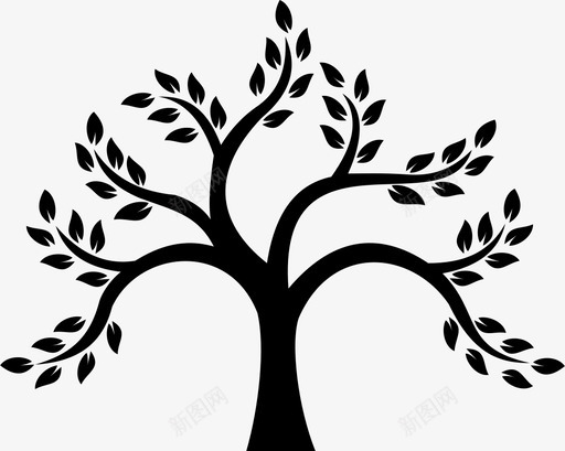 树花园生长图标svg_新图网 https://ixintu.com 树叶 生长 自然 花园
