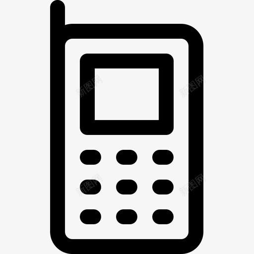 移动电话电话15线性图标svg_新图网 https://ixintu.com 电话 移动电话 线性