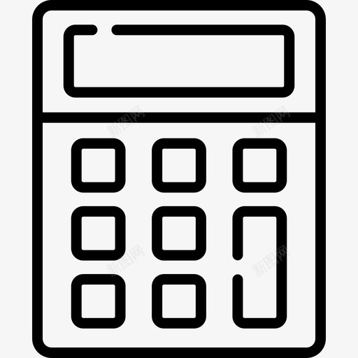 计算器信纸76线性图标svg_新图网 https://ixintu.com 信纸76 线性 计算器