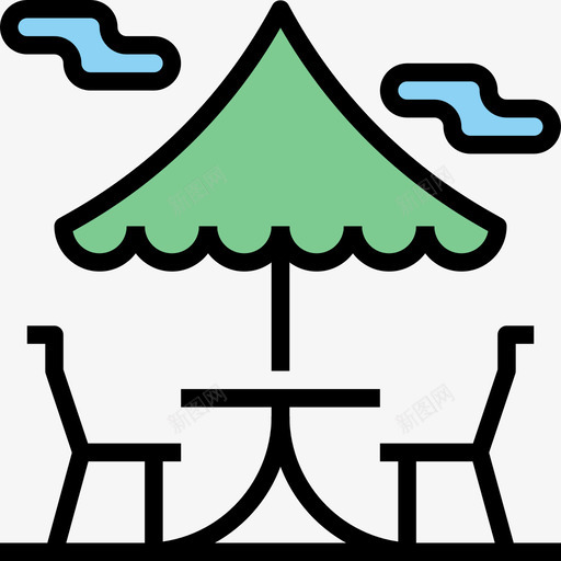 休闲旅游椅8线性颜色图标svg_新图网 https://ixintu.com 休闲 旅游 线性 颜色