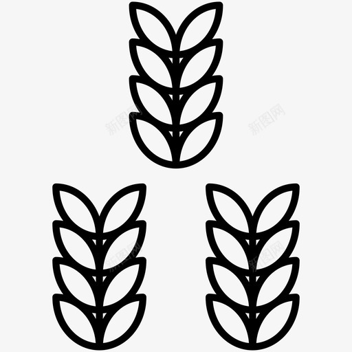 产量农业小麦图标svg_新图网 https://ixintu.com 2px 产量 农业 图标 小麦 秋季 线图