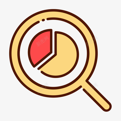 Loupe数据分析10线性颜色图标svg_新图网 https://ixintu.com Loupe 数据分析10 线性颜色