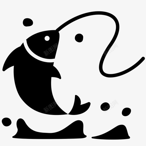 钓鱼渔业生活方式图标svg_新图网 https://ixintu.com 娱乐 渔业 生活方式 钓鱼 露营
