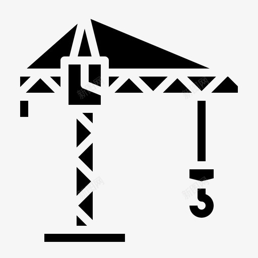 起重机施工113填料图标svg_新图网 https://ixintu.com 填料 施工113 起重机