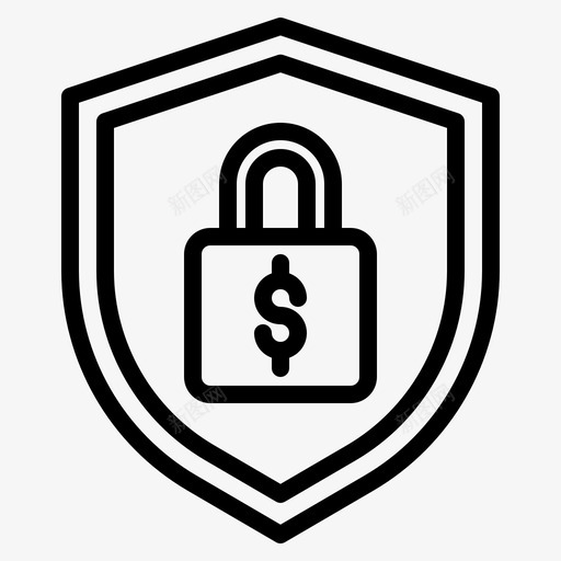 安全fintecth1线性图标svg_新图网 https://ixintu.com fintecth 安全 线性