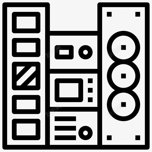 家庭影院音响系统家具和家居用品图标svg_新图网 https://ixintu.com 多媒体 家具 家居用品 家庭影院 扬声器 系统 音乐 音响