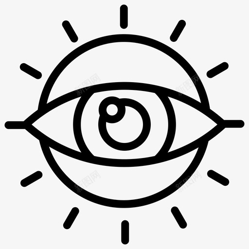 眼睛身体部位眼球图标svg_新图网 https://ixintu.com 加粗 工商管理 眼球 眼睛 粗线条 视图 身体 部位