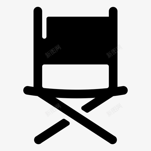 导演坐椅导演椅折叠椅图标svg_新图网 https://ixintu.com 家具 导演坐椅 导演椅 工作室椅 户外家具 折叠椅 摄影字形矢量图标集